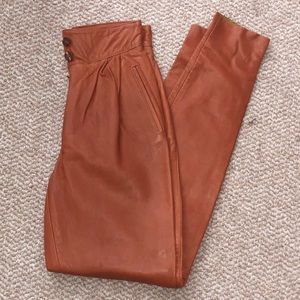 COPY - Camel color real leather pants